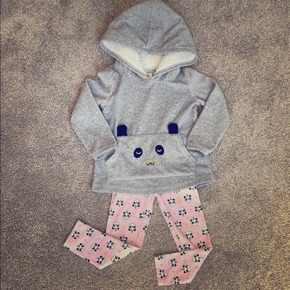 Unicorn Panda Sweatshirt and Leggings Set